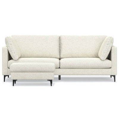 WyndenHall Lana 90 Mid Century Sofa with Ottoman Set