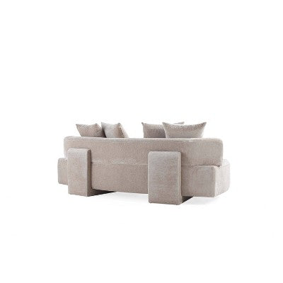 Manhattan Comfort 3pc Verandah Chenille Upholstered Sofa and Accent Chair Set