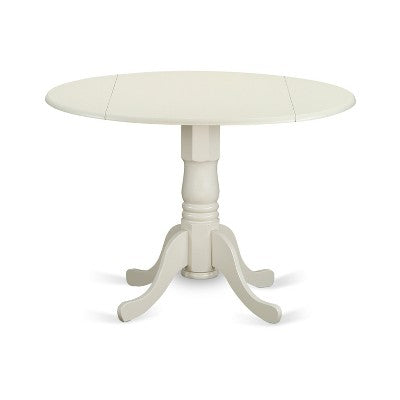 HomeStock Linen White Round Dining Table Set with 2 Chairs