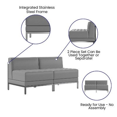 Flash Furniture HERCULES Imagination Series LeatherSoft Lounge Set, 2 Pieces