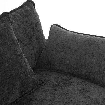 GDFStudio Lewis 39.4 Modern Chenille Upholstered Accent Chair with Ottoman