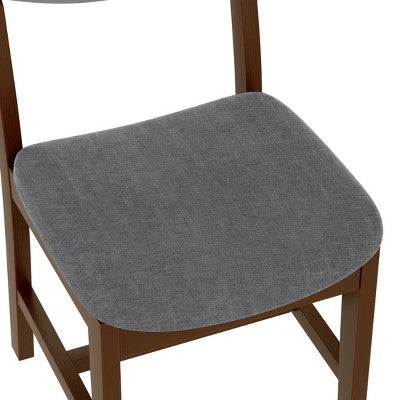 Rustic Wood Dining Table Set for 4, 5 Pieces Rectangular Table Set with Upholstered Chairs for Small Space Kitchen
