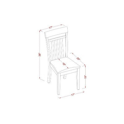 HomeStock 5-Pc Mahogany Finish Solid Wood Top - Rectangular Dining Room Set with Dropleaf - Seats 4