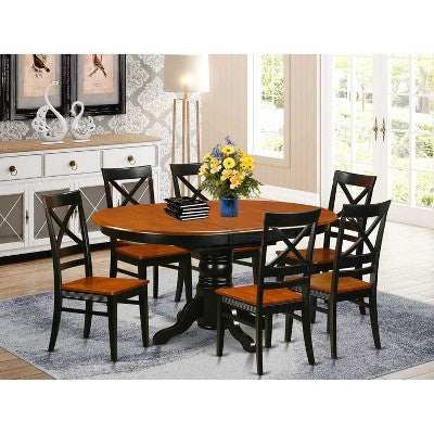 Renaissance Dining Set - 5 Piece Table & Chair Set - Rubber Wood - 42x60 Inch Table with Butterfly Leaf