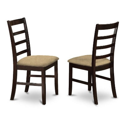 5-Piece Round Cappuccino Finish Solid Wood Top Dining table with 4 Chairs with