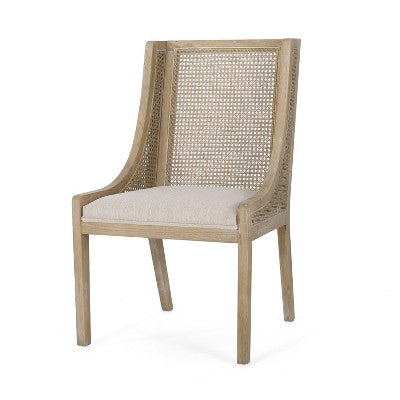 Christopher Knight Home Mason 7 Pieces Cane Rattan and Rubberwood Dining Set