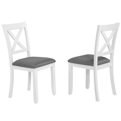 GDFStudio Callan Farmhouse Wood Upholstered 6 Piece Dining Set with Bench