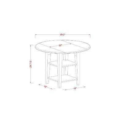 Antique Dinette Set 5 Piece Table & Chairs Linen White Faux Leather Seats Home Kitchen Furniture