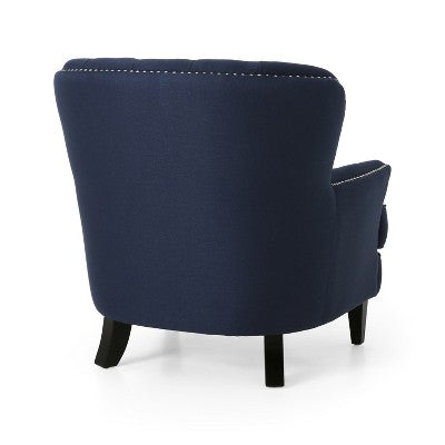GDFStudio Jaxen Contemporary Fabric Tufted Club Chair and Ottoman Set