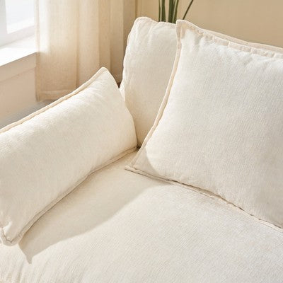 GDFStudio Lewis 39.4 Modern Chenille Upholstered Accent Chair with Ottoman