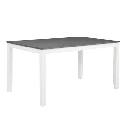 GDFStudio Loren Modern 7-Piece Solid Wood Upholstered Dining Table and Chairs Set