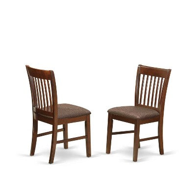 Elegant Dining Room Set - Mahogany Table & 6 Chairs - Rectangle Table with Leaf - Hardwood Construction
