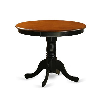 HomeStock ANNO5 Black Cherry Round Pedestal Dining Set