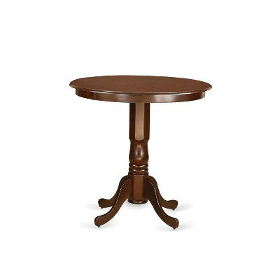 3-Piece Mahogany Finish Solid Wood Top - Dining Room Set - Seats 4
