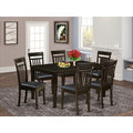 HomeStock Belmont Dining Room Set- Dinette Table And 6 Dining Chairs, Cappuccino