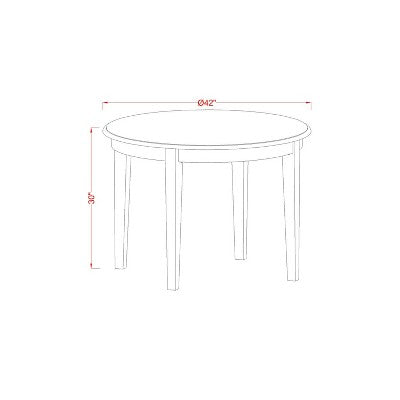 Small Dining Set - 3 Piece Kitchen Table & Chairs - Linen Upholstered - Compact Design