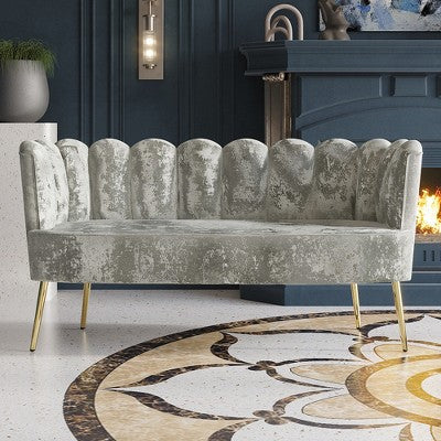 ChaletPosh Velvet Sofa with Bench And Coffee Table