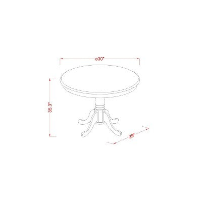 Kitchen Counter Height Dining Set - 5 Piece Table & Chair Set - Oak Finish