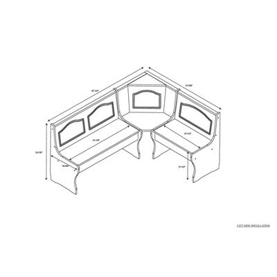 Chelsea Nook Dining Table Set - Linon