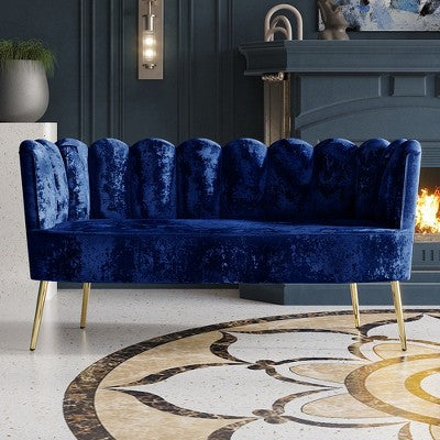ChaletPosh Velvet Sofa with Bench And Coffee Table