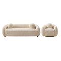 Manhattan Comfort 2pc Tribeca Chenille Upholstered 85.8 Sofa and Accent Chair Set