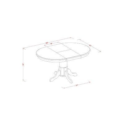 Oval Dining Room Set - Table with Leaf & Chairs - Elegant Design for Home