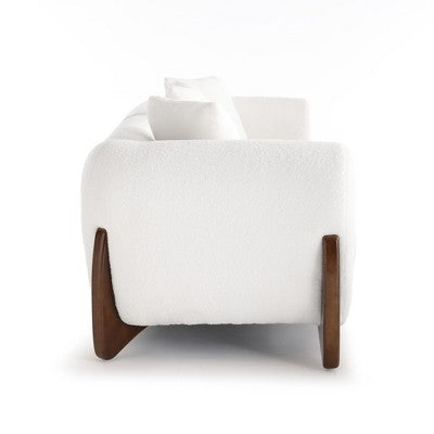 Modern Boucle Fabric Sofa Set - 1 Sofa and 2 chairs with Sleek Wooden Legs for Living Room or Home Office - Morden Fort