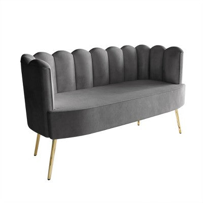 ChaletPosh Velvet Sofa with Bench And Coffee Table