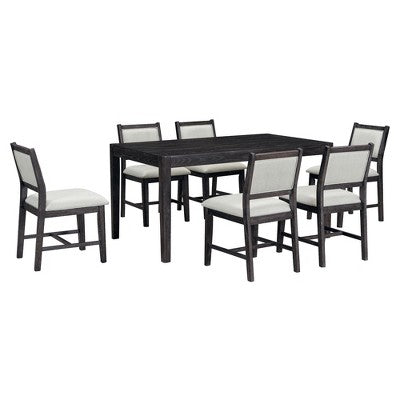 Merax 7-Piece Retro Dining Table Set for 6