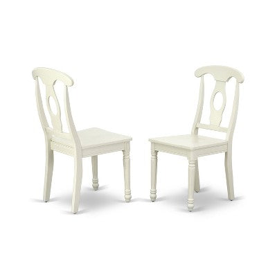 HomeStock Linen White Round Dining Table Set with 2 Chairs