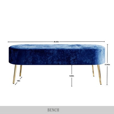 ChaletPosh Velvet Sofa with Bench And Coffee Table