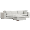 WyndenHall Marlee 3 Seater Sofa and Ottoman Cloud Gray