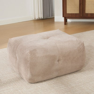GDFStudio Solen Modern 31 Boneless Upholstered Tufted Accent Chair with Ottoman and Pillow